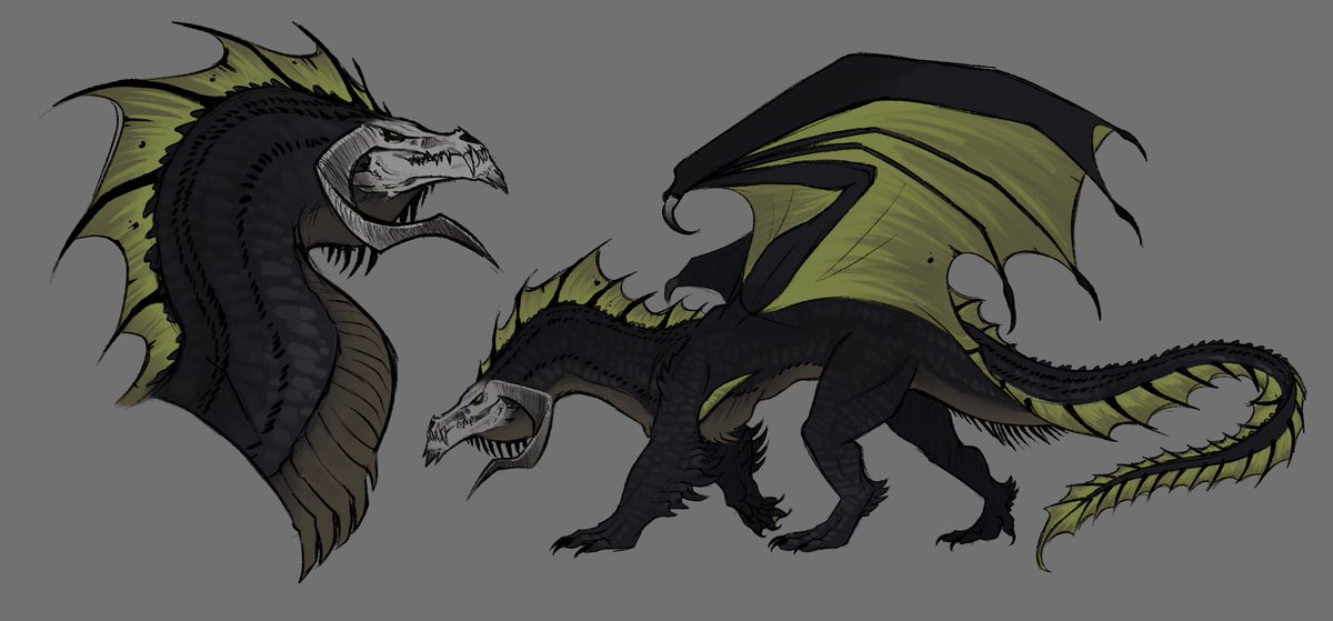 Quick redesign of the D&amp;D Black Dragon
 
#rpg #DnD #dnd5e #dndart #dragon