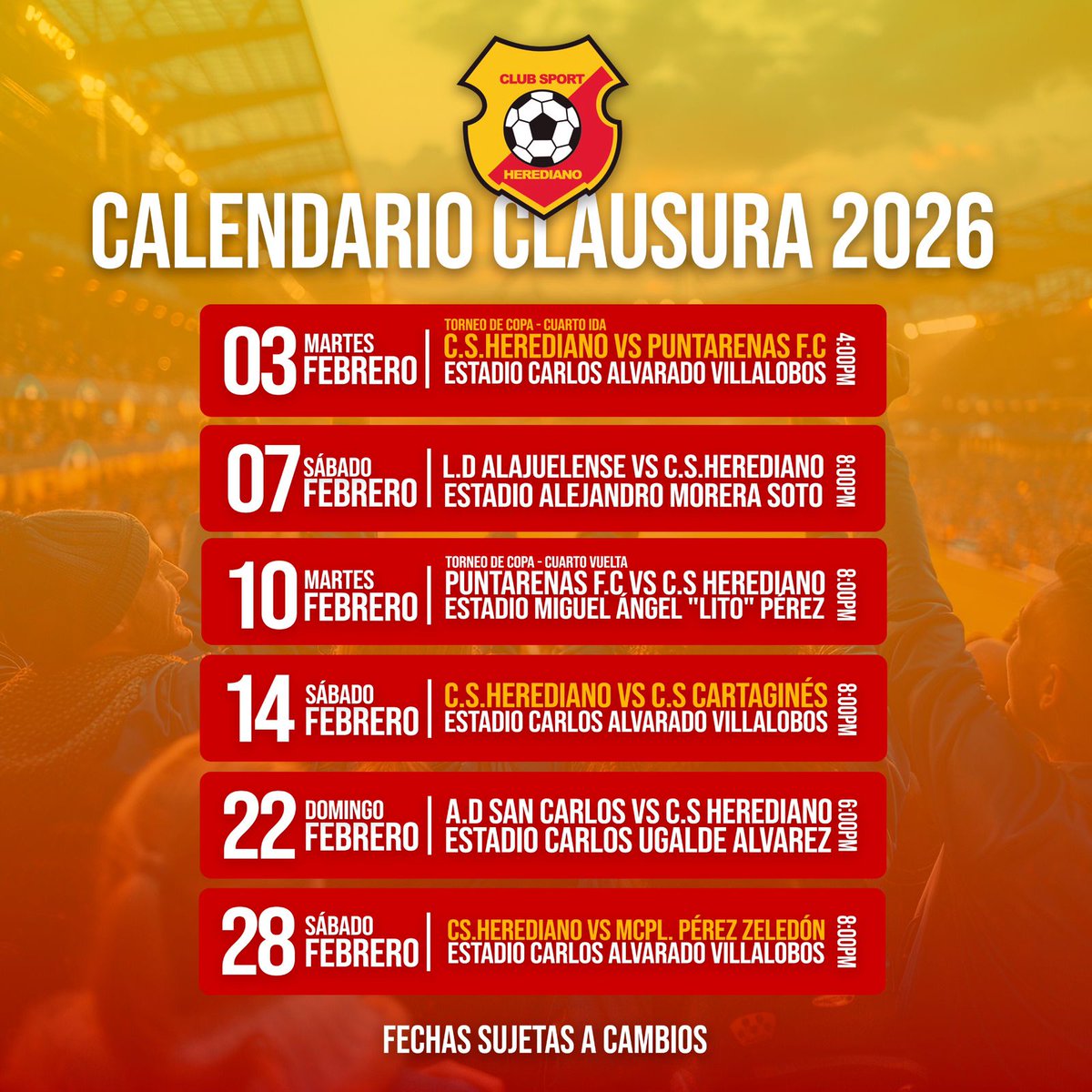 Calendario Febrero 💛❤