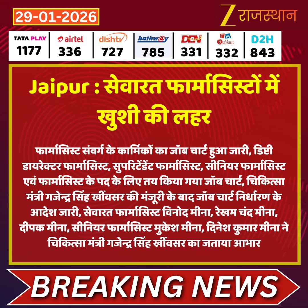 जय फार्मा विजय फार्मा
🙏🙏🚩🚩

<a href="/BhajanlalBjp/">Bhajanlal Sharma</a> <a href="/GajendraKhimsar/">Gajendra Singh Khimsar</a> <a href="/Zee1Ashutosh/">Journalist Ashutosh</a> <a href="/zeerajasthan_/">ZEE Rajasthan</a> <a href="/RajCMO/">CMO Rajasthan</a> <a href="/RajGovOfficial/">Government of Rajasthan</a>