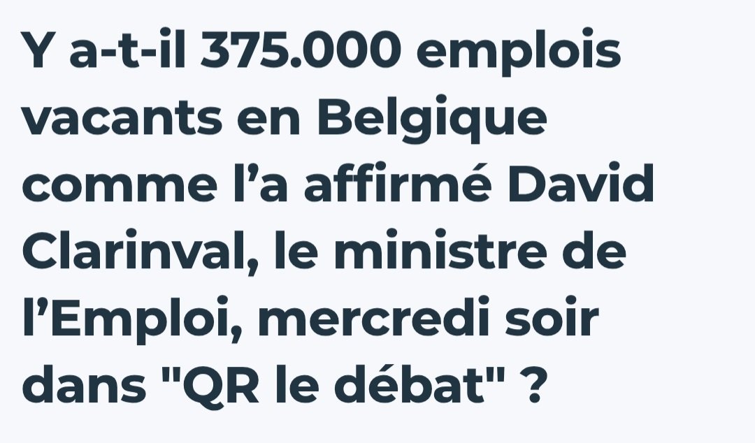 nadia_moscufo's tweet image. Le ministre clarinval a donc tout simplement additionné les offres d'emplois sur une année sans tenir compte de ceux qui ont trouvé preneur pour arriver à son chiffre de 350.000.