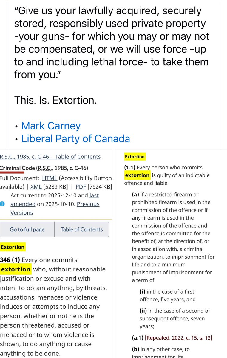 jdgunn44's tweet photo. @gary_srp Gary & @Safety_Canada
Reminding you, once again…
Confiscation without compensation is theft.
Forced confiscation with "compensation" is extortion.
#JustSayNO
#DoNotComply
#TurnInNothing
#MassNonCompliance
#WeAreNotTheProblem
#MyGunsAreNotForSale
#LetThemComeAndTakeThem https://t.co/hUkih0HyOs