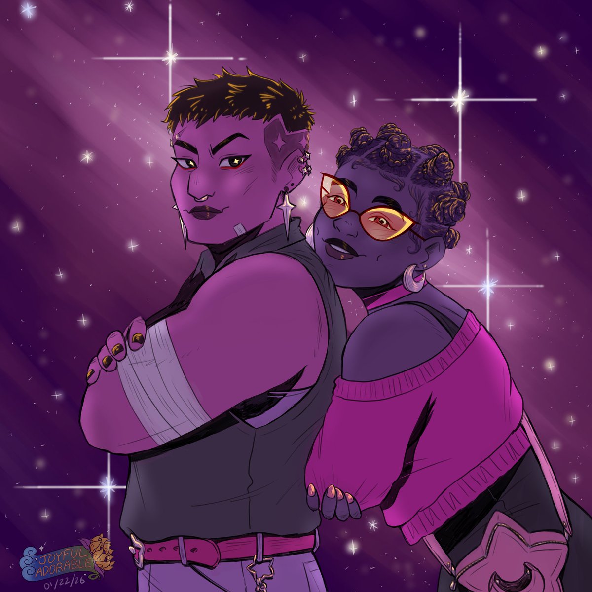 joyfuladorable's tweet image. Starry purble #capril for funsies 🌟