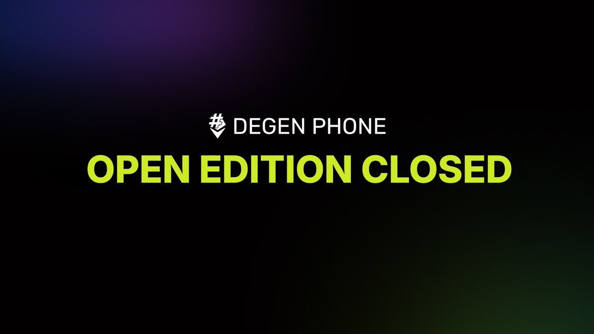 The Open Edition has ended.

1,305 of you are now whitelisted for the main mint on Feb 5.

Thank you for believing early.

Now the real fun begins 📲