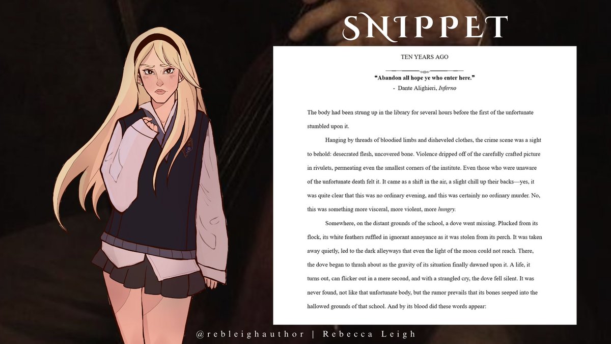 Rebecca Leigh is querying AD INFERNUM tweet media