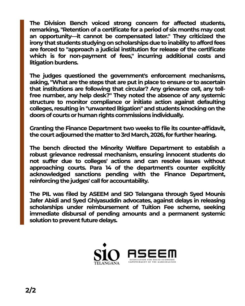 SIO Telangana tweet media