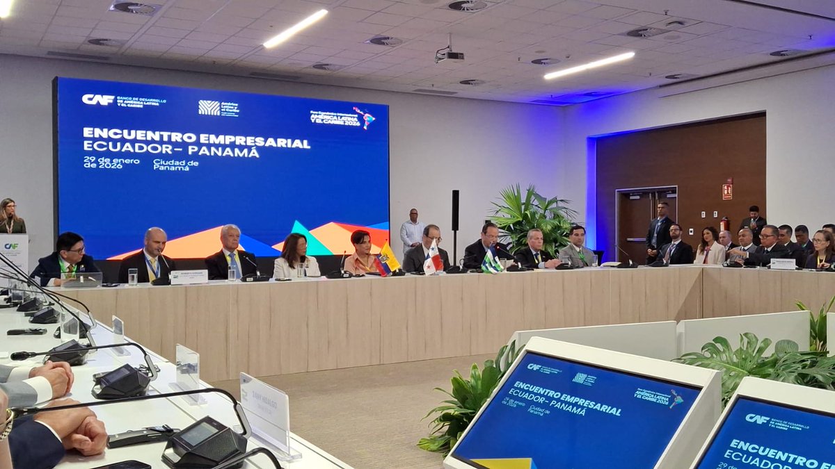 El evento contó con la presencia de la <a href="/CancilleriaEc/">Cancillería del Ecuador 🇪🇨</a>, <a href="/gabisommerfeld/">Gabriela Sommerfeld</a>, del Canciller de Panamá, Javier Martínez-Acha Vásquez, y del Presidente de la <a href="/AgendaCAF/">CAF</a>, Sergio Díaz-Granados. La Canciller Sommerfeld transmitió el mensaje del Presidente Daniel Noboa, augurando muchos