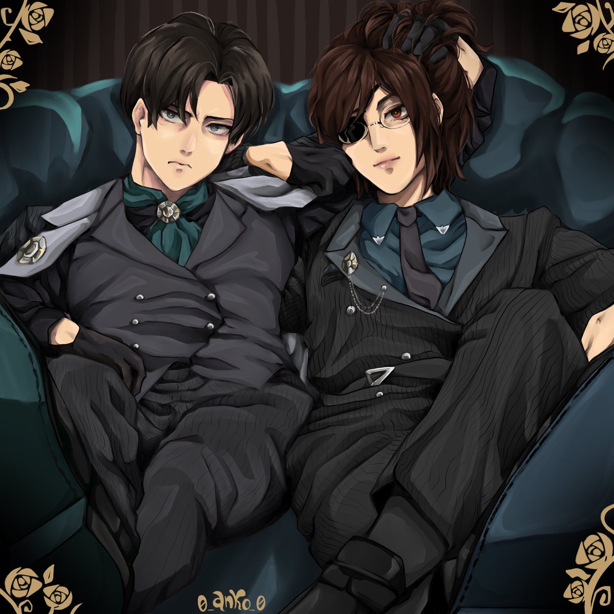 Should I even mention how hot they are 🤭

#levihan #AttackOnTitan #art