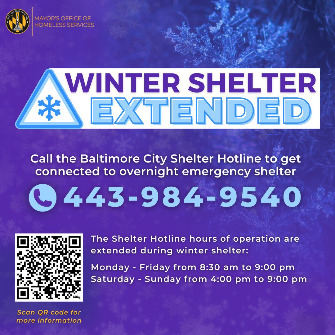 Baltimore City Mayor's Office of Homeless Services tweet media
