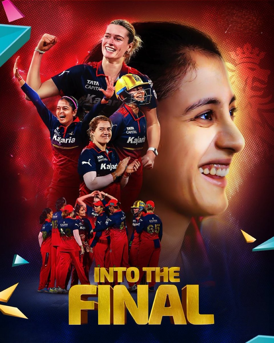 Sportsnexia's tweet photo. 🚨History calling. 📞
🚨Belief delivered. 💪
From setbacks to comebacks, RCB have fought their way into the FINAL. ❤️
One last push. One big dream.
Royal Challengers Bengaluru are ready for the ultimate showdown. 🏆
This is legacy in the making.
#RCB #RCBInFinal #TATAWPL 👑 https://t.co/PvOI691wLY