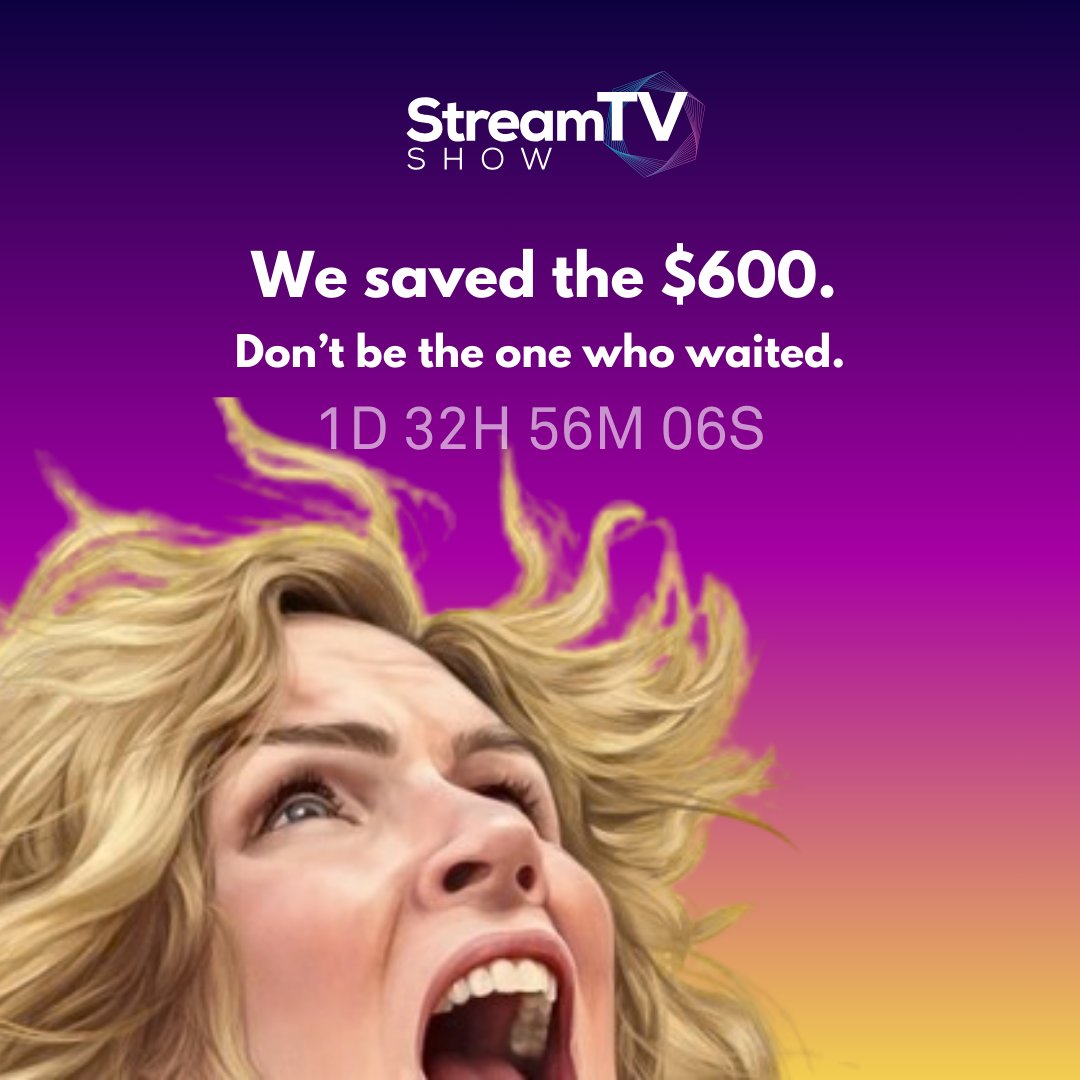 streamtv_show's tweet photo. We saved the $600. Don’t be the one who waited.

⏳ Super Early Bird pricing for hashtag#StreamTVShow in Denver ends tomorrow at midnight.

 🎟️ Register → https://t.co/ydnoKbkYwP

Out of many… one smart move.

#StreamTVShow #Streaming #CTV #FAST #AdTech #pluribus #appletv https://t.co/SQyr78TVa7