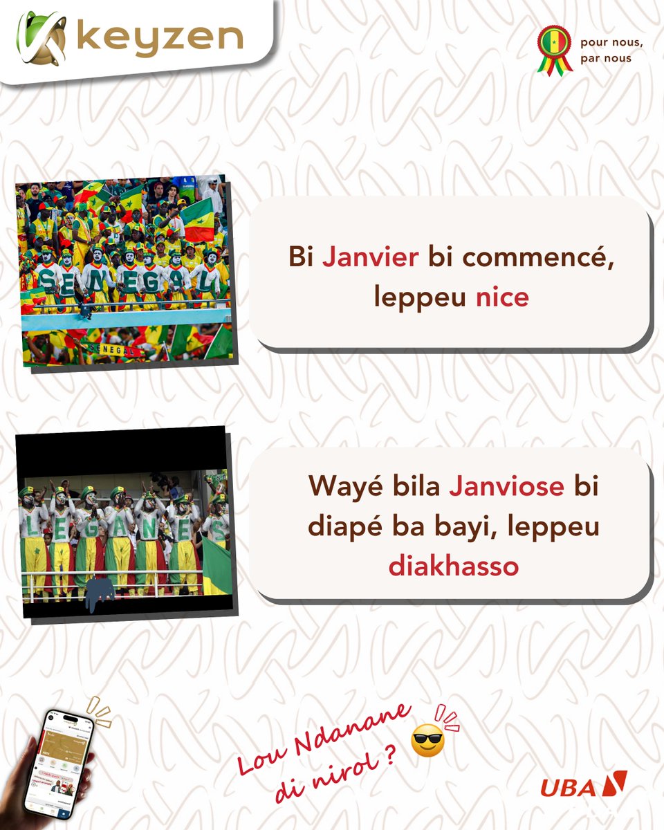 KeyzenSn's tweet photo. Mois de Janvier bi mo ngui beug doy war dé 😅

Fok def yeufou Ndanane, lidjeunti solution, sinon dou bakh

Kone téléchargél seu app Keyzen sur https://t.co/6rNce0xmyJ, ame seu carte Visa gratuite, nek Ndanane 😎commencé dokhal 🔥

Sou bakhé rek niou dem 🚀🚀🚀 #LouNdananeDiNirol 😎

#keyzen #SunuKeyzen #UBA #Visa