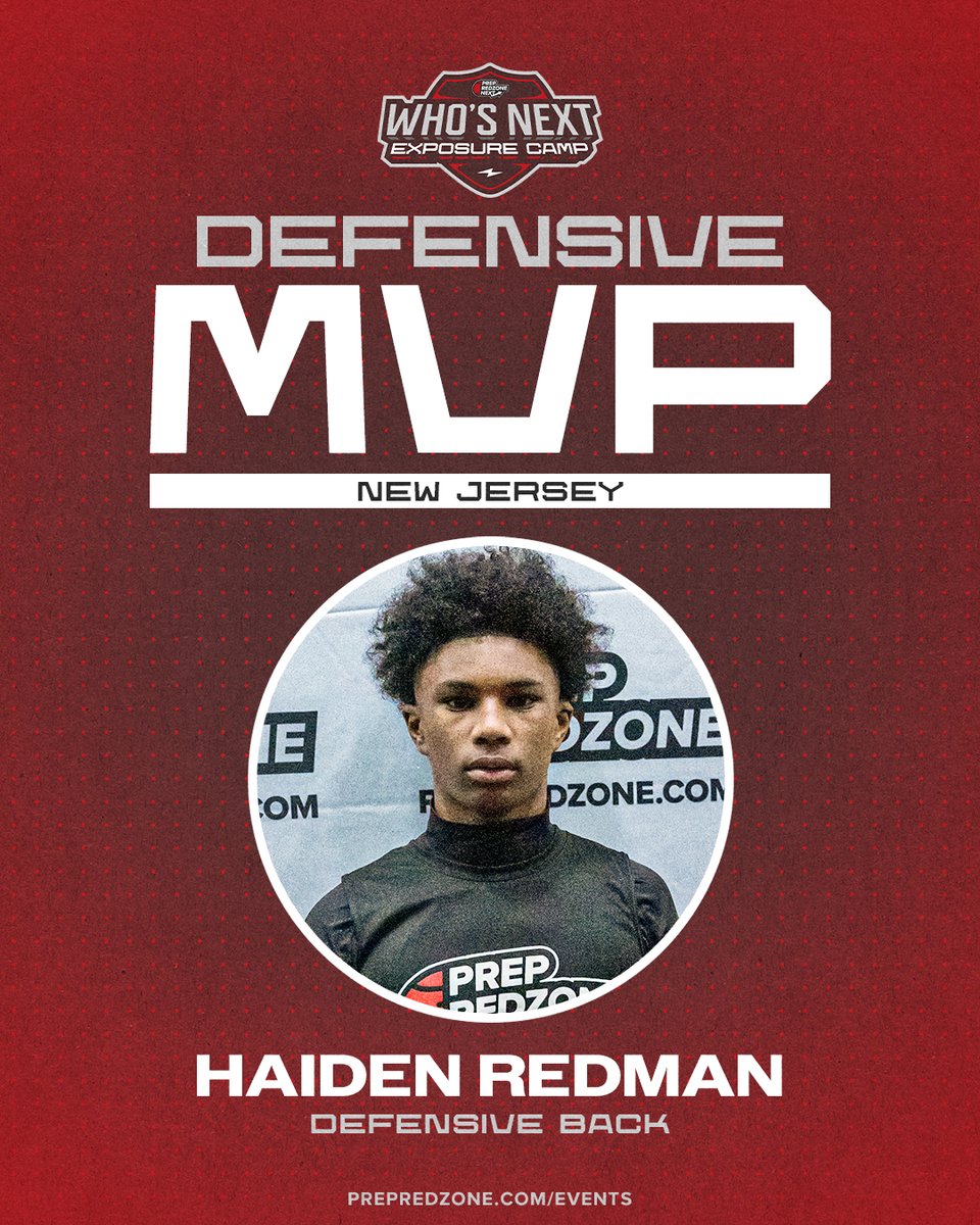 PrepRedzoneNext's tweet photo. #WhosNextNJ Offensive and Defensive MVPs, Haiden Redman and Luke Maurino, showed OUT at our kickoff event for the Who's Next Exposure Camp Tour.

@luke_maurino @Haiden_____

They have each earned an spot to The RiZe (Invite Only) Camp! Great work to these top performers💪 https://t.co/2UrSsmWfrg