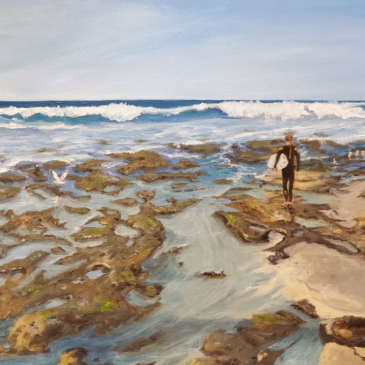 Art of the Day! "Surfs Up Tide's Out". Buy at: ArtPal.com/Leahhigginsart…