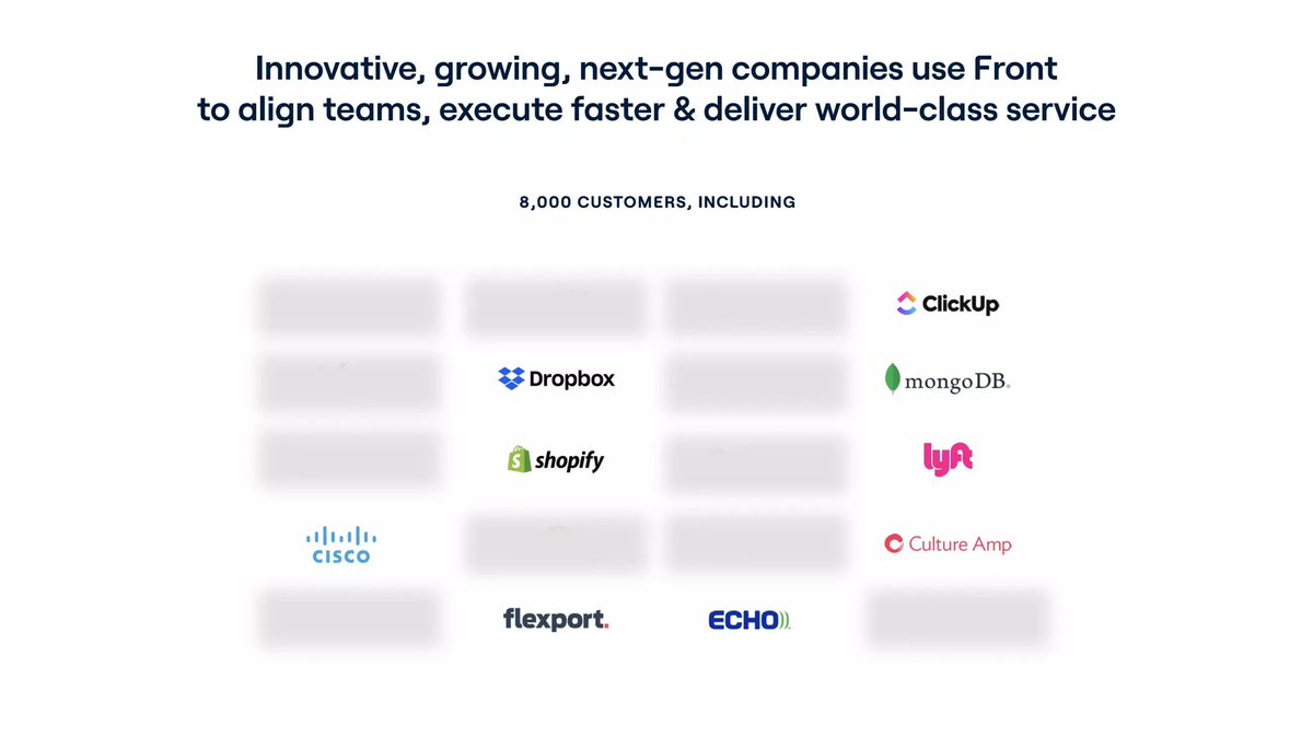 VC_Match's tweet image. 3⃣ Social proof is powerful! Front flaunts logos from Dropbox to Cisco, proving their broad market appeal. 🏆 Secure those marquee clients and let them tell your story. #CustomerValidation