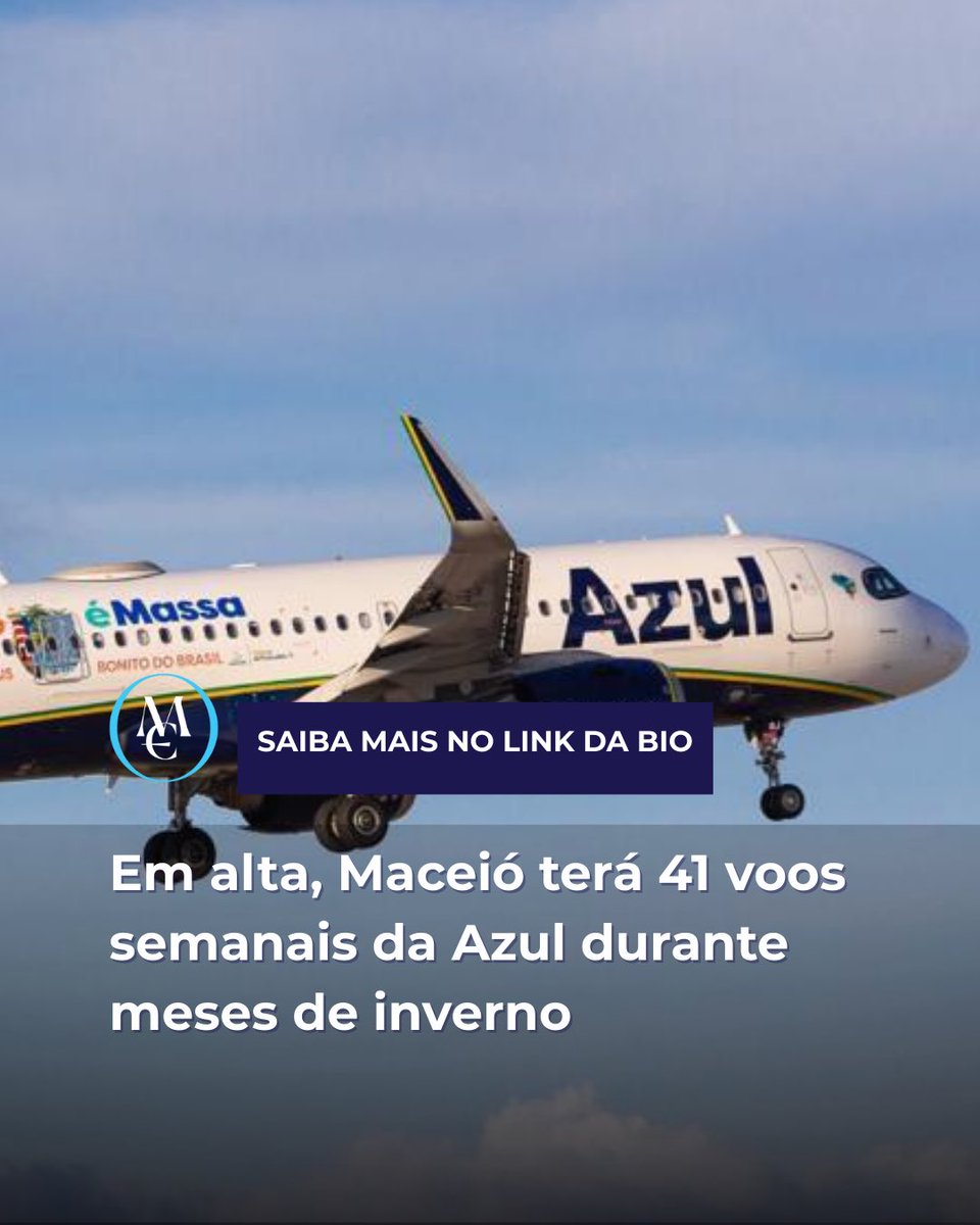 Em alta, Maceió terá 41 voos semanais da Azul durante “temporada de inverno” movimentoeconomico.com.br/estados/alagoa…