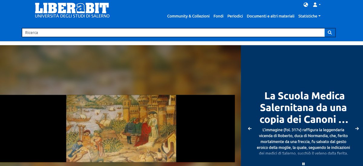 Novità in casa #digitalUNISA! 📢 Liberabit, la Biblioteca Digitale dell'Università di Salerno, passa alla nuova versione DSpace-GLAM.
🚀 Più veloce e sicura. 🎨 Interfaccia intuitiva e personalizzabile. 📖 Un punto di riferimento per la ricerca.
🔗 liberabit.unisa.it/home