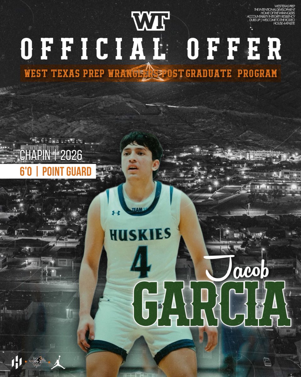 JACOB34GARCIA's tweet photo. Blessed to receive an offer to continue my academic & athletic career at West Texas Preparatory Academy. Thank you to the coaching staff for believing in me. All glory to God!
#believe
@paristhetrainer @ChapinBoysBBall @coach_martin311 @Fchavezeptimes @wtprepacademy https://t.co/XaM8mAVRQr
