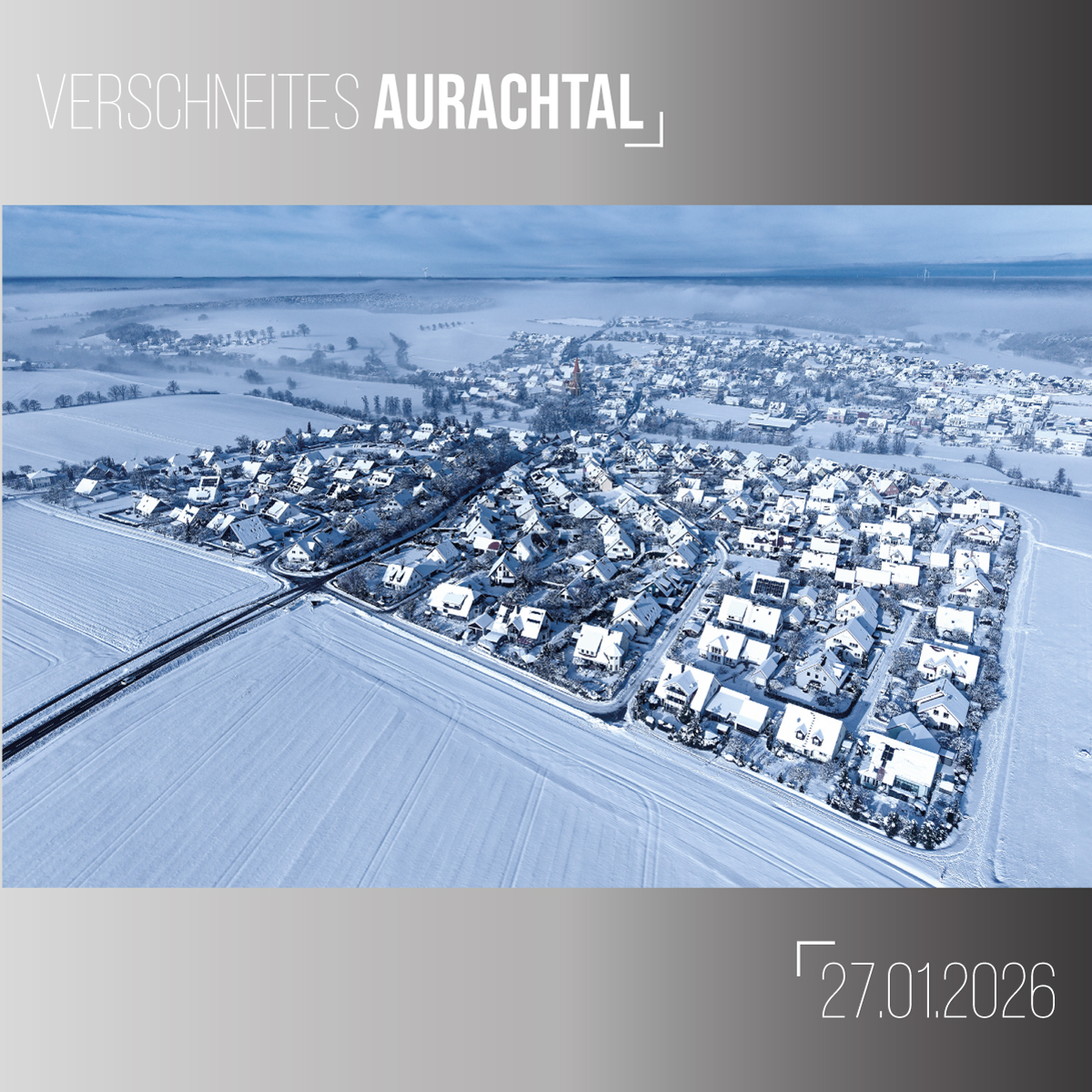 ❄ Verschneites Aurachtal - Impressionen vom 27.01.2026 - Weitere Fotos finden Sie auf Instagram unter instagram.com/aurachtal #herzogenaurach #aurachtalfotograf #landkreiserh #nordbayern #golavision #heimatfotografie #drohnenvisionen #golavision