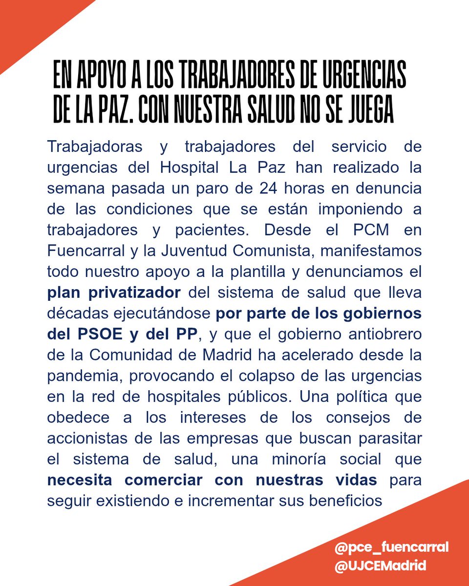 PCE Fuencarral - El Pardo tweet media