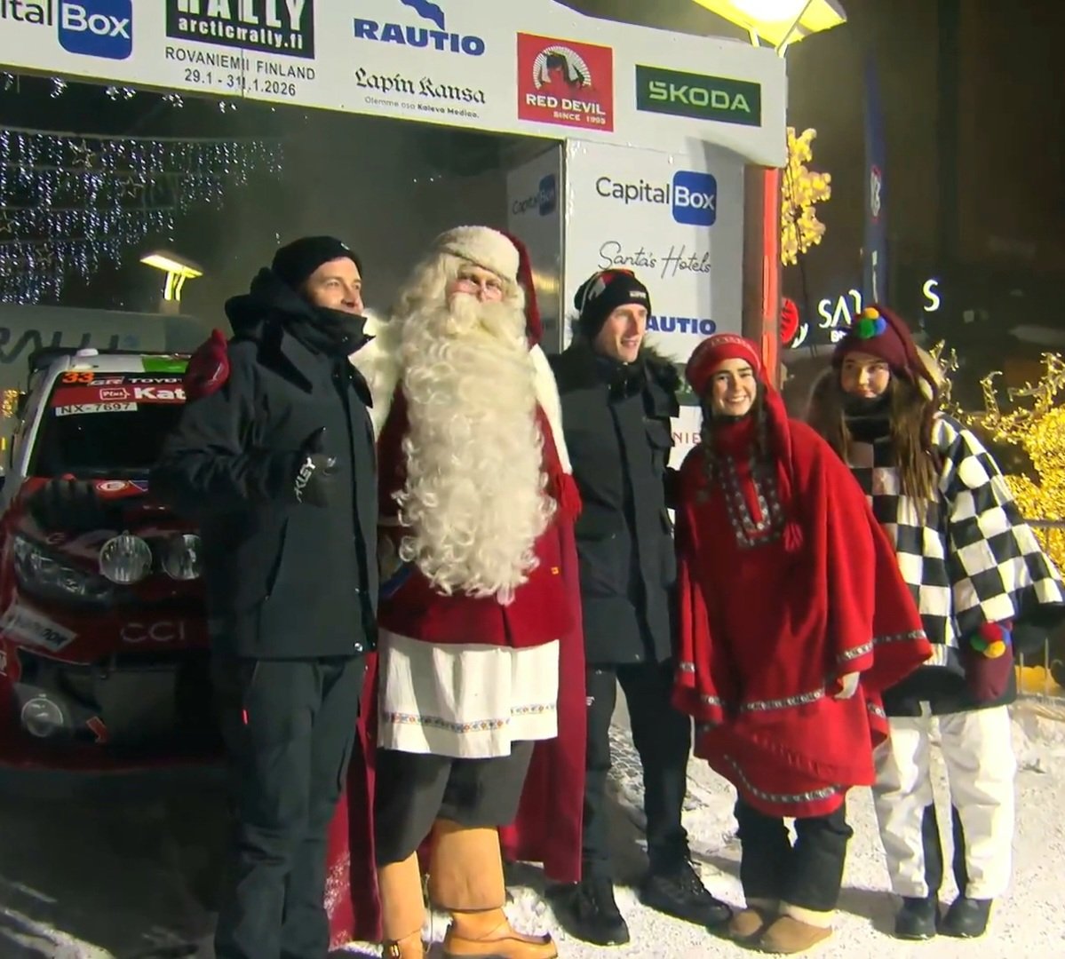 Arctic Lapland Rally ceremonial start with -22°C looks like this. Even more colder temps expected for next two days stages ❄️❄️