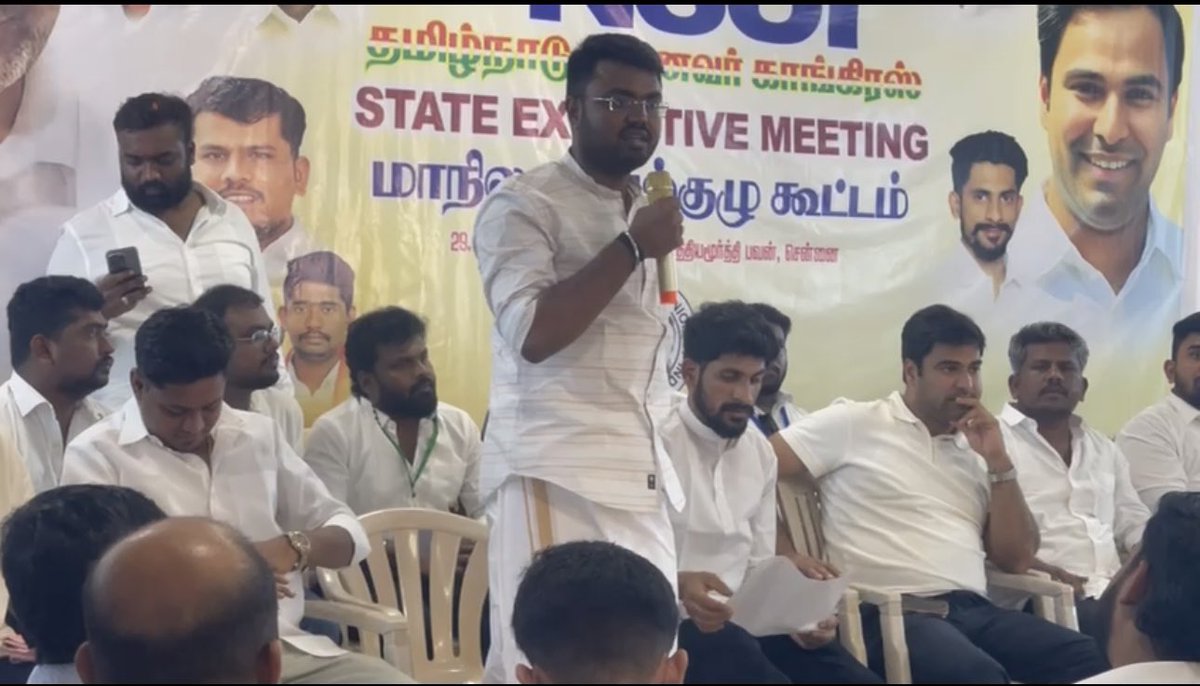 JBAbijith's tweet photo. சென்னையில் நடைபெற்ற தமிழ்நாடு மாணவர் காங்கிரஸ் மாநில செயற்குழு கூட்டத்தில், மாணவர் காங்கிரஸ் தேசிய தலைவர் மதிப்பிற்குரிய திரு. வருண் சௌதரி ஜி அவர்களுடன் கலந்து கொண்டபோது.
@kcvenugopalmp @varunchoudhary2 @nsui https://t.co/cpVbw8Artx