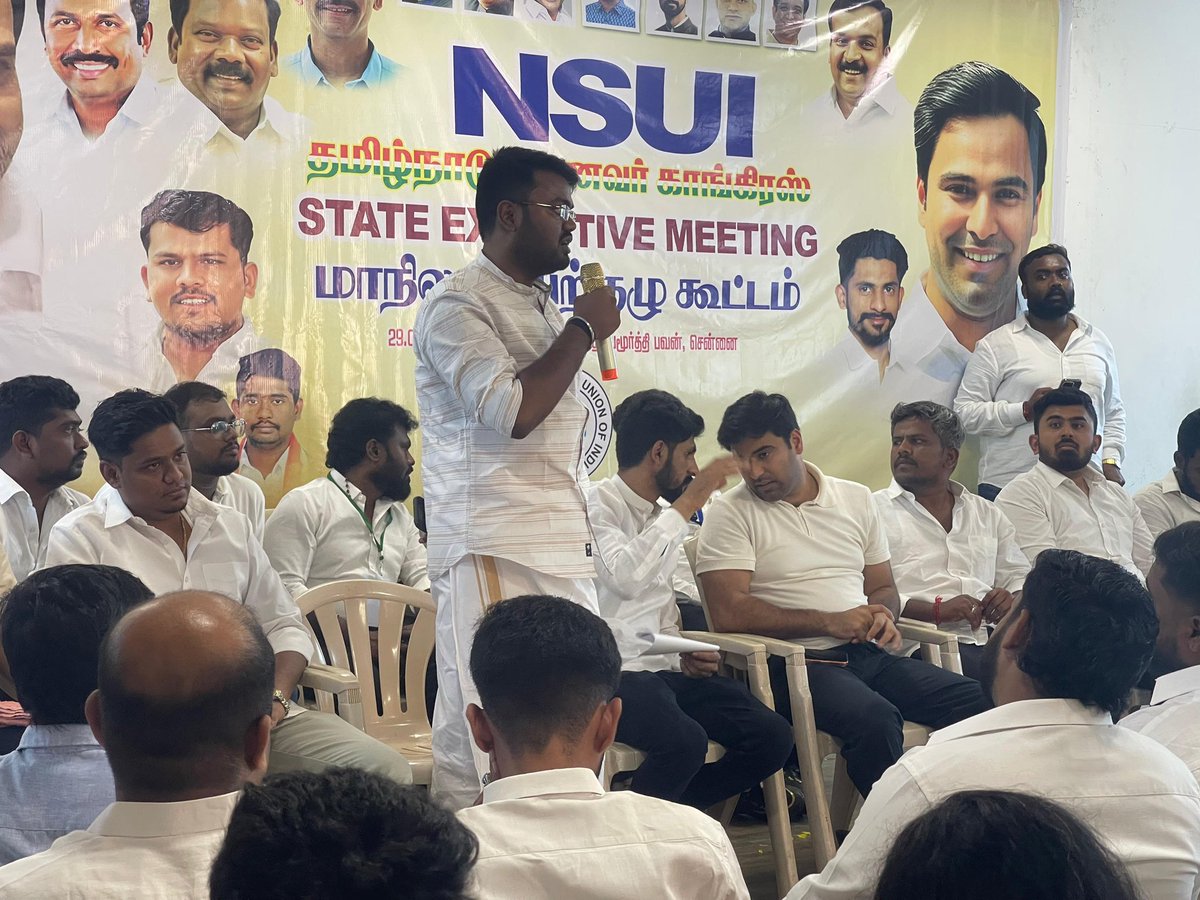 JBAbijith's tweet photo. சென்னையில் நடைபெற்ற தமிழ்நாடு மாணவர் காங்கிரஸ் மாநில செயற்குழு கூட்டத்தில், மாணவர் காங்கிரஸ் தேசிய தலைவர் மதிப்பிற்குரிய திரு. வருண் சௌதரி ஜி அவர்களுடன் கலந்து கொண்டபோது.
@kcvenugopalmp @varunchoudhary2 @nsui https://t.co/cpVbw8Artx