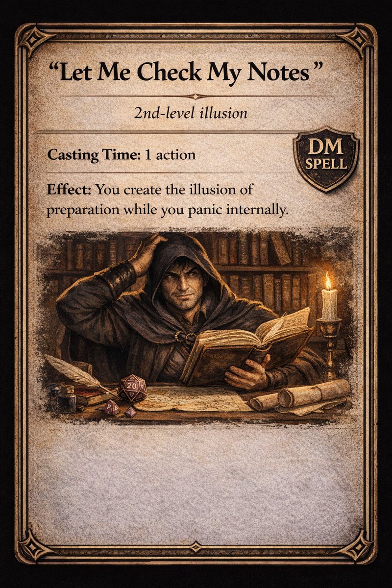 DMHeroescom's tweet photo. And another one from: The Grimoire of the Perpetual Dungeon Master https://t.co/h4gGF8X9g3