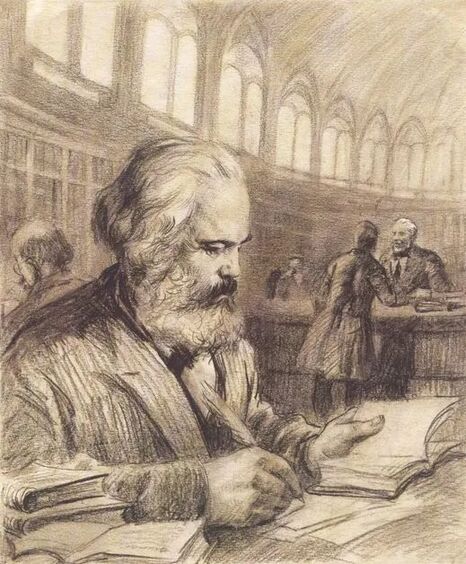 Karl Marx escribió la mayor parte de su obra, incluyendo El Capital, a mano, utilizando principalmente plumas de ave (cálamos). 
 A diferencia de autores posteriores, Marx no utilizaba plumas estilográficas modernas ni máquinas de escribir (la máquina de escribir se popularizó