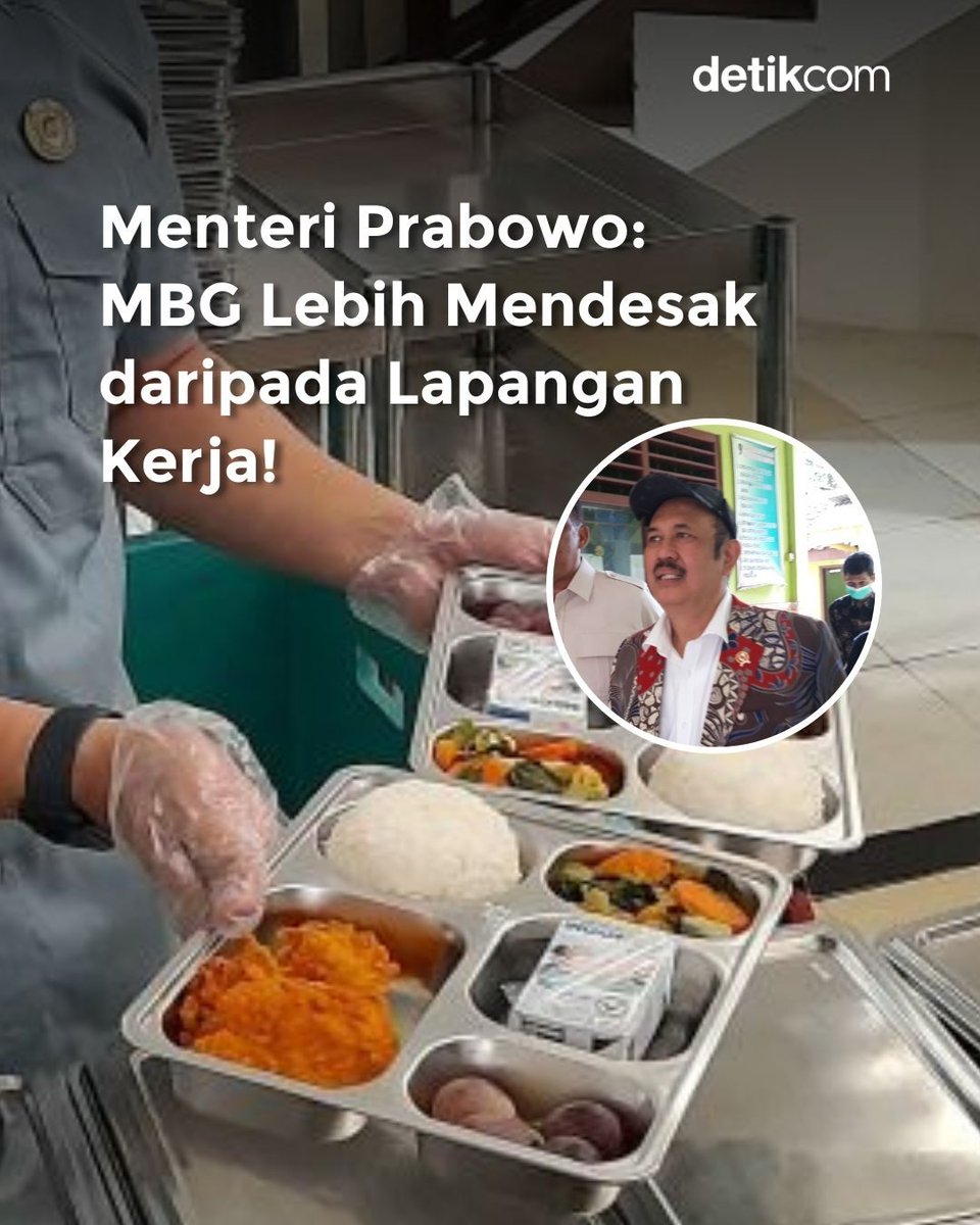 detikfinance's tweet image. Program Makan Bergizi Gratis (MBG) menjadi salah satu prioritas utama pemerintahan Presiden Prabowo Subianto.⁣
⁣
#detikcom #MBG #menteriPPNkepalabappenas #RachmatPambudy