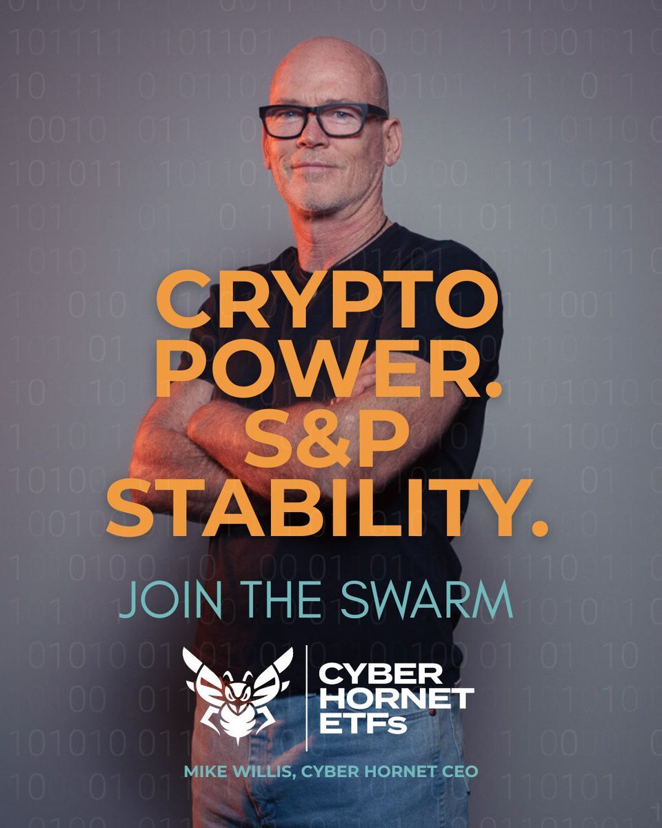 CyberHornetETFs's tweet image. Discover a new approach to ETF investing from Cyber Hornet.
Grounded in what investors know and trust.

75% S&amp;amp;P 500 exposure combined with 25% crypto.

One portfolio. Two asset classes. One ETF.
#CyberHornet #JoinTheSwarm #Crypto