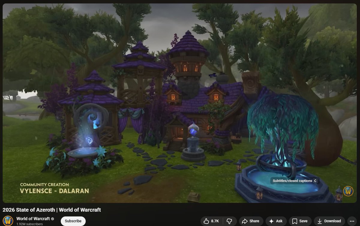 LittleSparkzLFG's tweet image. This was my old house exterior in the @Warcraft #StateofAzeroth live stream. I've since made it Night Elf even though I play no night elves LOL. I don't play druid but as most people know I'm a druid at heart.