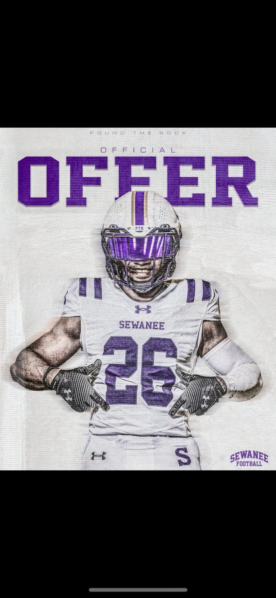patrickbaileyqb's tweet photo. Blessed to receive an Offer from @SewaneeFootball Big thanks to @TPW_CUNNINGHAM 

@Coach_Judah @HallTechSports1 @DexPreps @AL7AFootball @GrissomRecruits @gobigrecruiting https://t.co/rRplEXEr7P