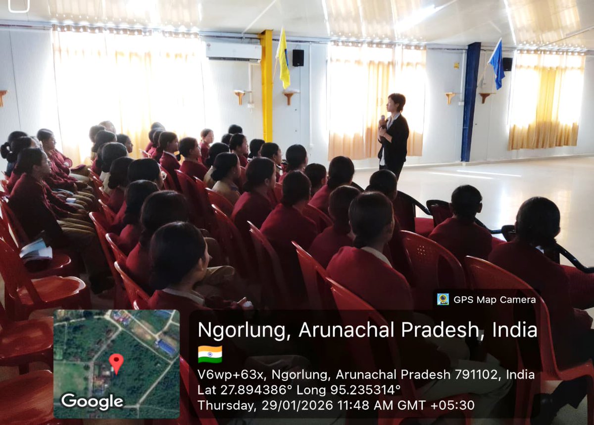 SSEastsiang's tweet photo. Rashtriya Raksha University (RRU), Pasighat, successfully conducted Cyber Shakti Sessions for cadets at Sainik School East Siang, focusing on cyber awareness, digital safety, and emerging cyber threats in the evolving security environment. https://t.co/9SJ60JGS5r