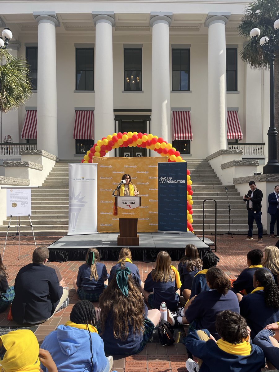 AFPF_FL's tweet photo. Thank you to Representative @michellesalzman for coming to speak during our National School Choice Capitol rally. Your words are inspiring! 
@LIBREInstitute @ntlschoolchoice https://t.co/c31F1KKf52