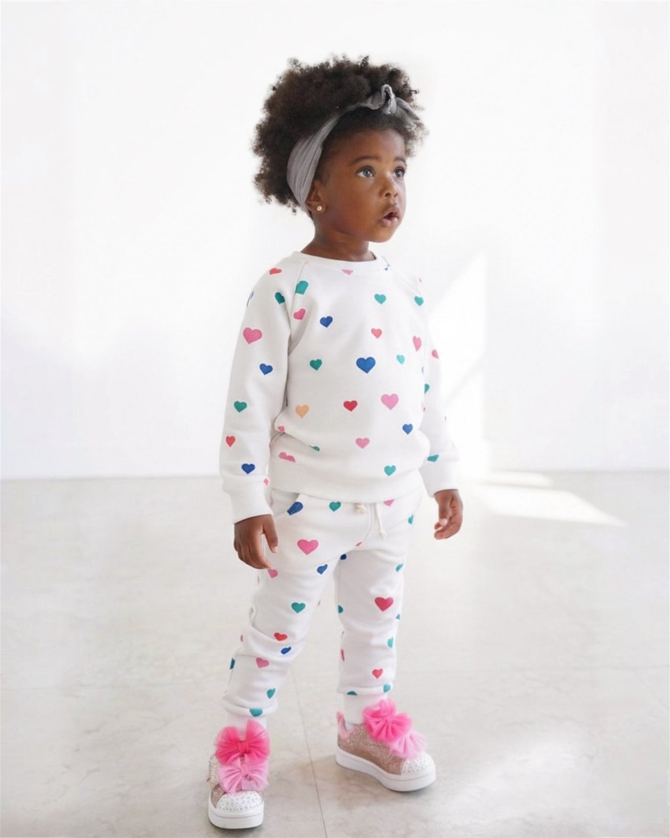Hearts on hearts 🩷🩵❤️🧡💙

Shop our “Confetti Hearts Crewneck Terry Jogger Pant Set”. Available in sizes 0-3m to 6T

Can be purchased as a set or separate 

Click here to shop: royalbabiesandtots.com/collections/va…
