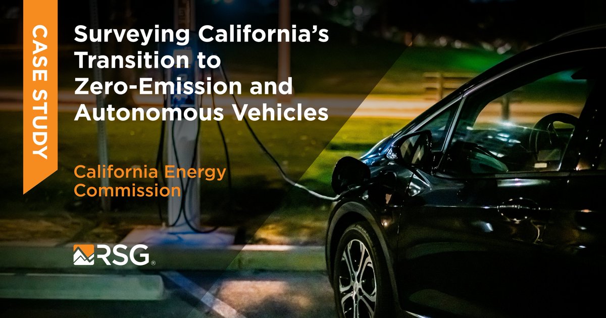 RSG_inc's tweet image. How will Californians power and automate their   vehicles next? RSG led the 2024 California Vehicle Survey for the @CalEnergy, capturing EV, ZEV, and AV preferences, including willingness to pay. Findings were shared at TRB 2026. rsginc.com/case-studies/c… #CleanEnergy #TRBAM