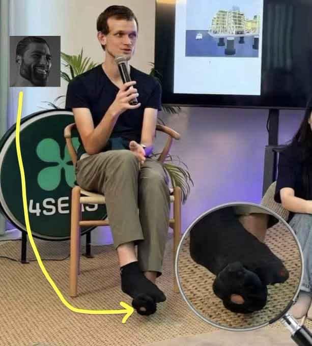 Holey socks, Vitalik don’t care. Gigachad. $GIGA