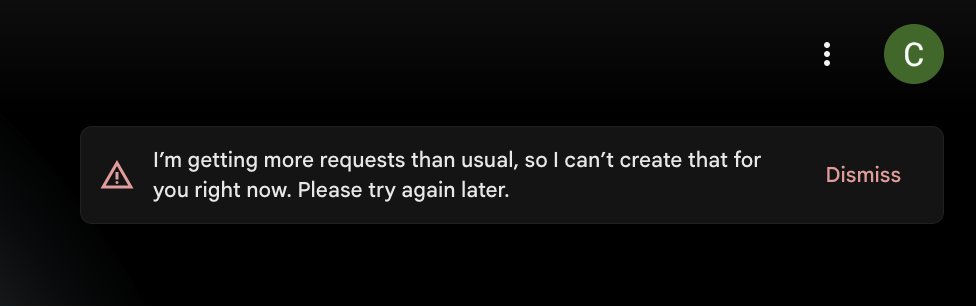 Capacity warning dialog