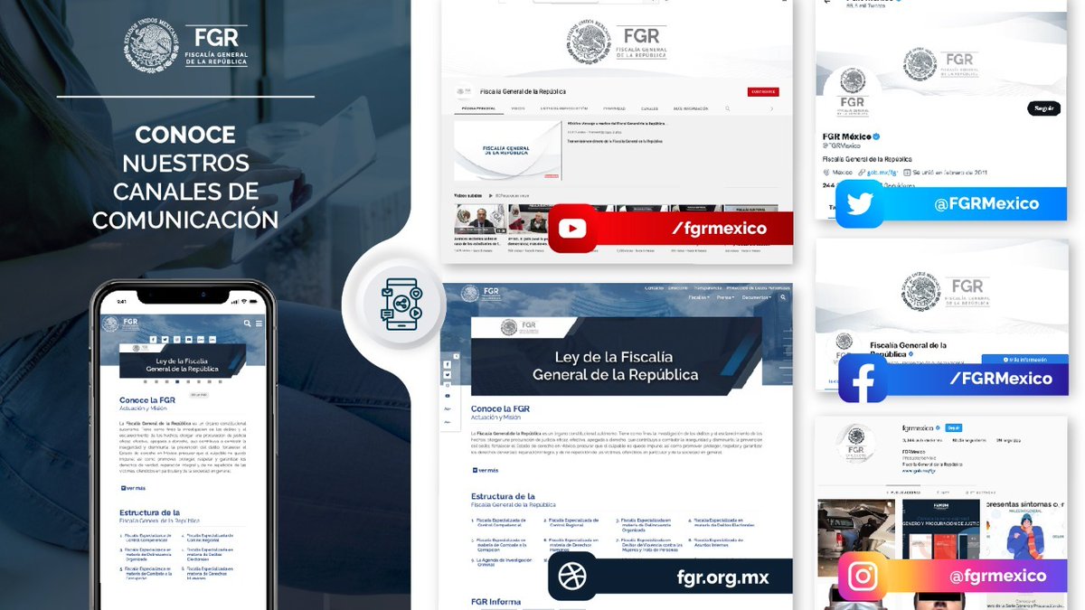 #Conoce, comparte y consulta la página oficial y redes sociales de la #FGR.