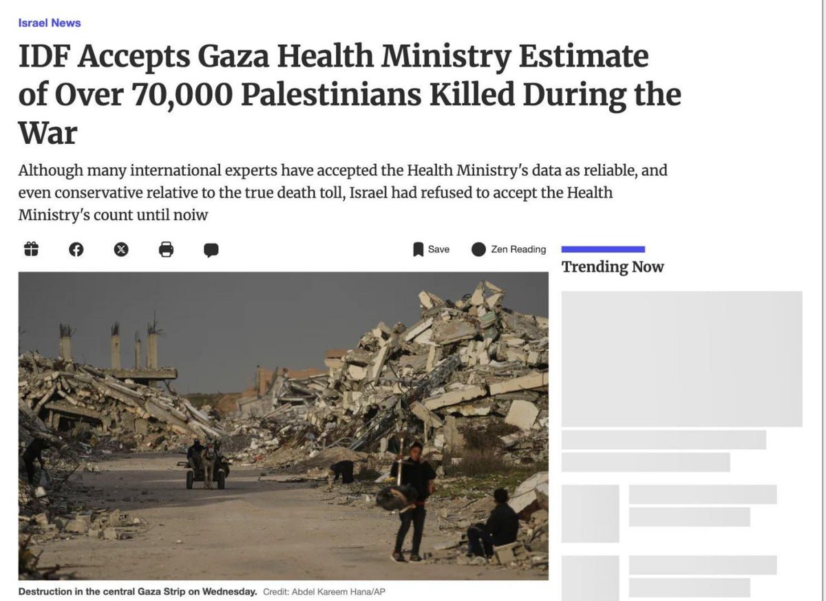 ultimoranet's tweet image. L'esercito israeliano, per la prima volta, ha accettato il numero dei decessi fornito dal ministero della Salute di Gaza, riconoscendo che circa 70.000 palestinesi sono stati uccisi dall'ottobre 2023 @ultimoranet