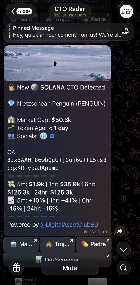 Caught $penguin here at 50k.

If you’re an every-day trencher, i suggest you follow here for some <a href="/CTO_Radar/">CTO Radar</a> updates.