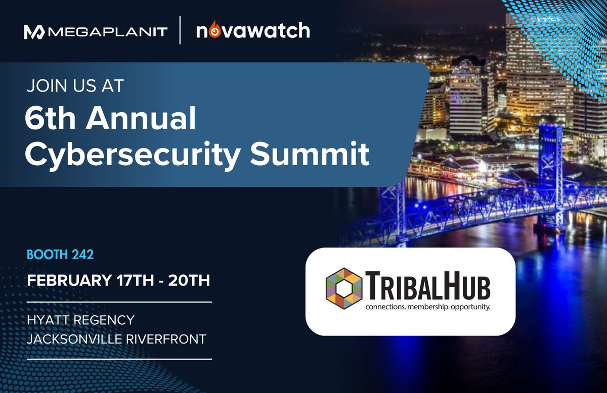 Meet us and @Novawatch at @TribalHub’s 6th Annual #CybersecuritySummit2026 February 17th-20th!

Stop by Booth #242 to talk with our experts about practical, defensible approaches to risk management, audits, and authorization. Send us a message to schedule a time to meet onsite!