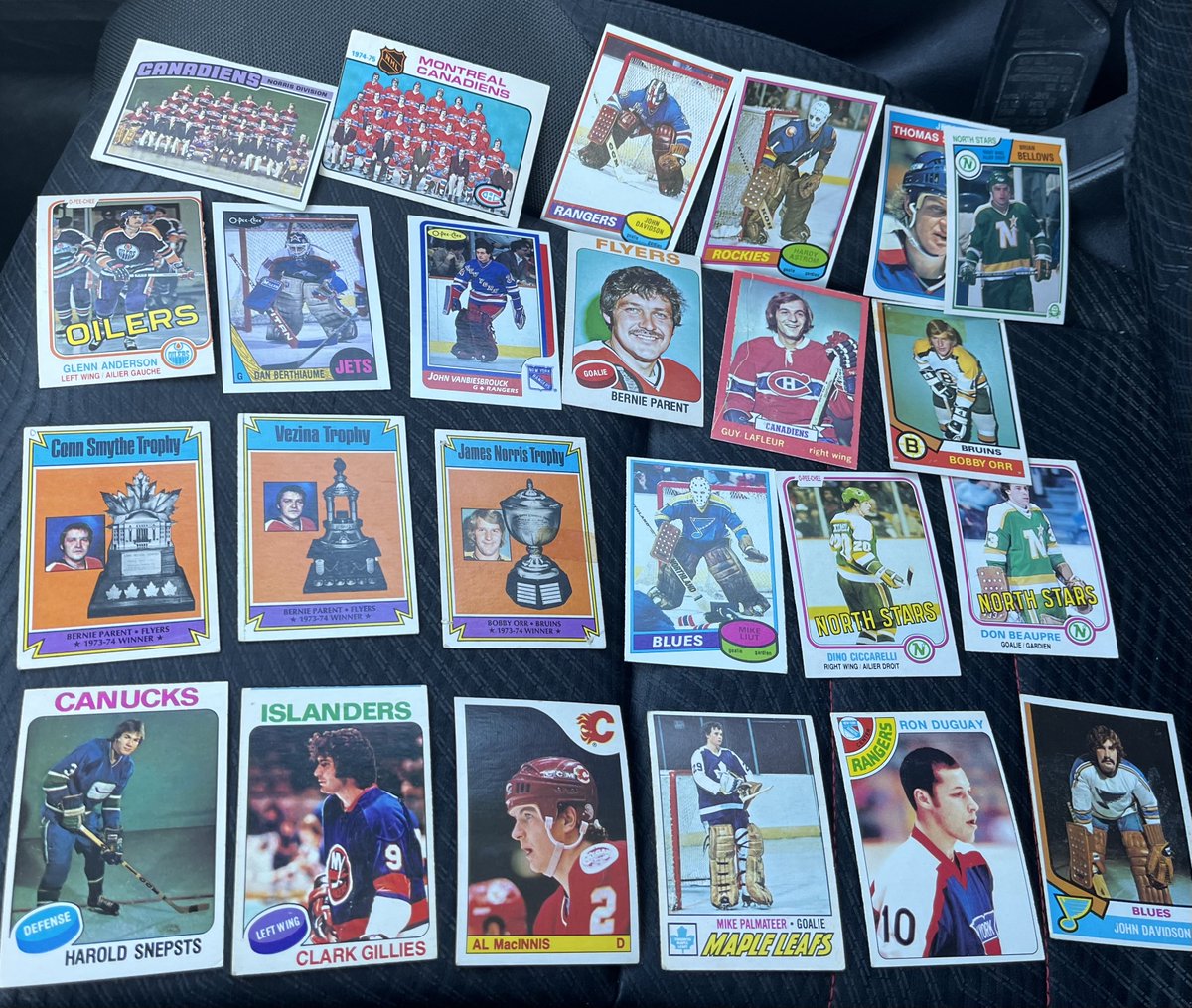 My second stop of the day. No bad eh? All kinds of solid rookies and it’s always a good day when I’m adding Orr and Parent cards for a good price.