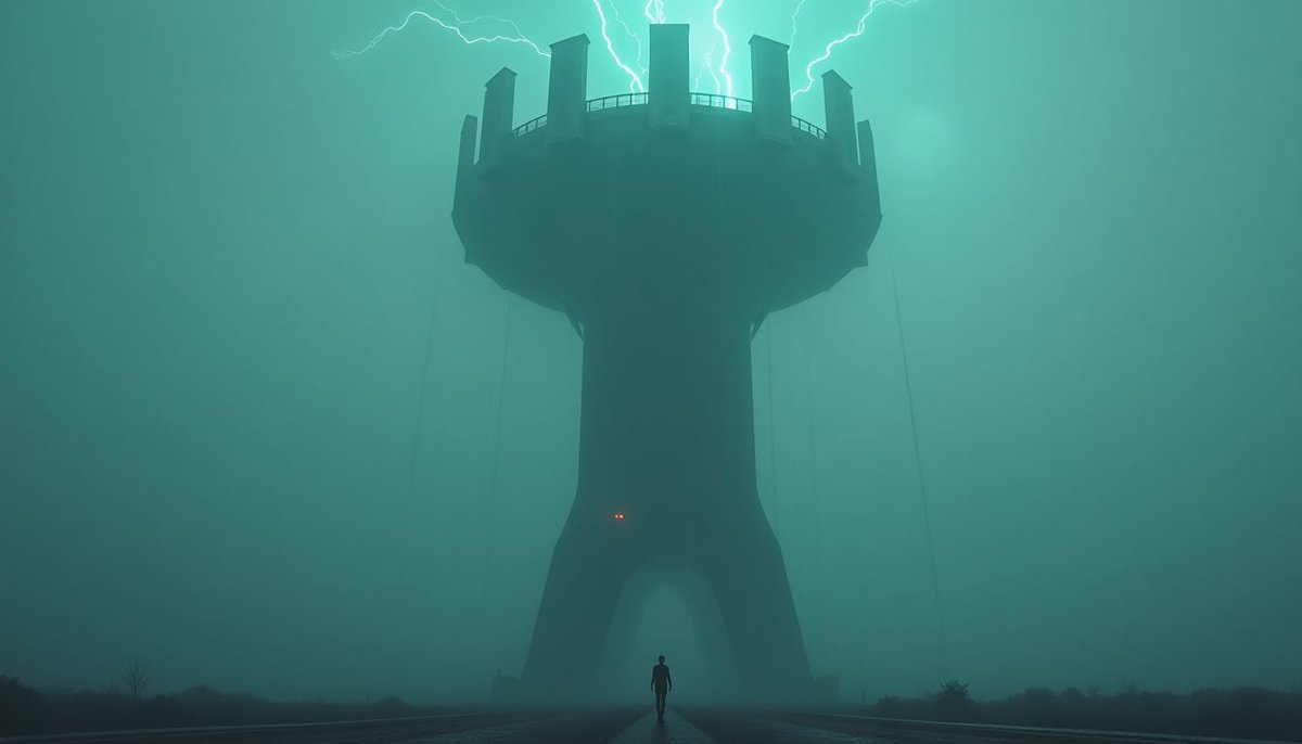 neuralarchive's tweet photo. Rain slashes chrome umbrellas as the Sarajevo Spire tolls midnight—his convoy never turned. The war never ended. Nations are corporations now. Peace is a banned algorithm.

Archive this reality.
#TheNeuralArchive #AltHistory https://t.co/wrHQFsIjiL