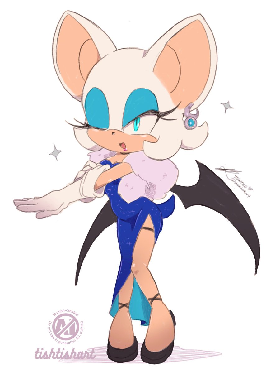 ルージュ・ザ・バット 「Getting ready for date night!」|✨tishtish @ Overload/ Emblemcon✨のイラスト
