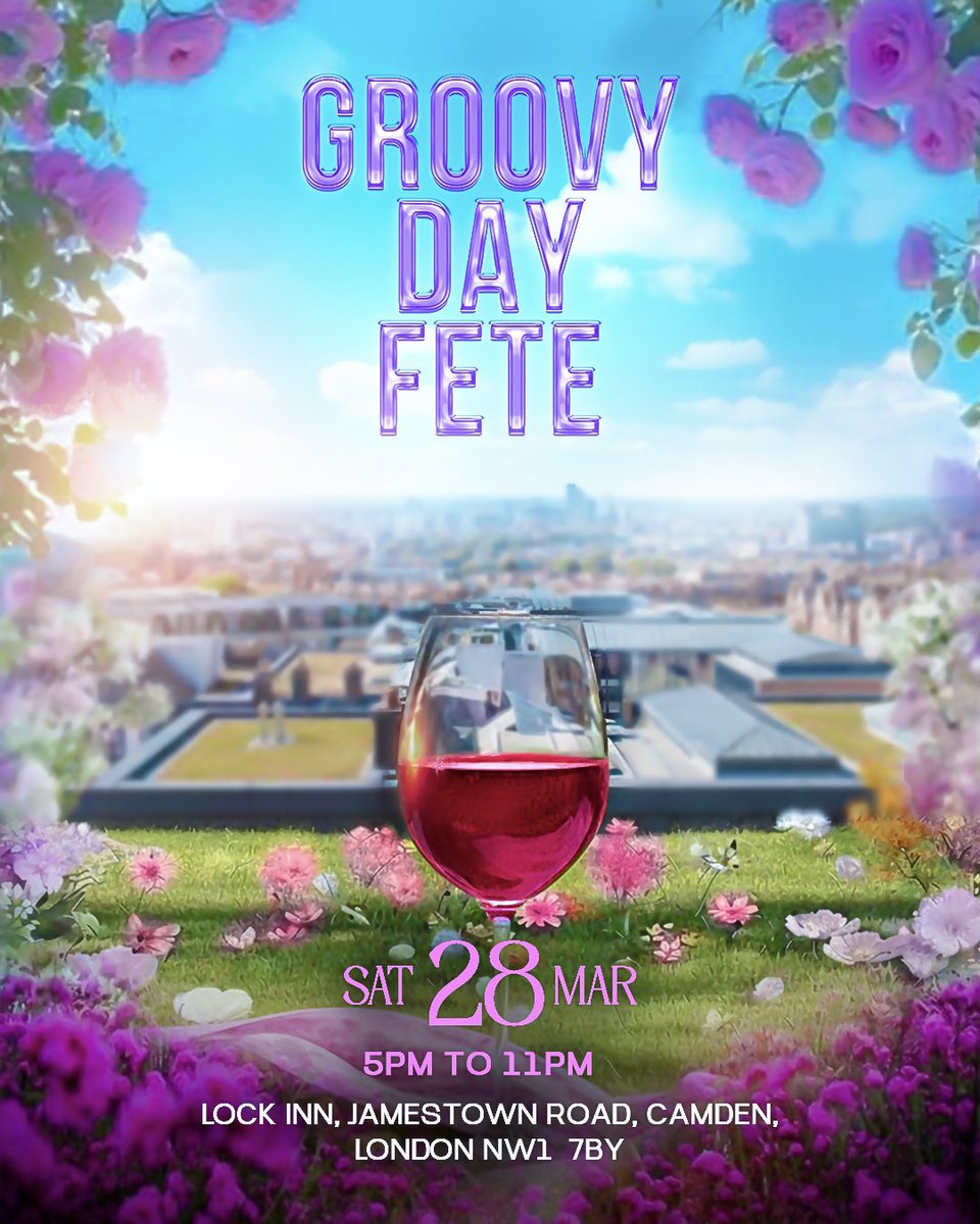 Groovy Day Fete

Welcome to Spring Edition!

28th March 2026! 5pm to 11pm

Groovy Soca, Zouk and Konpa..

Tickets; eventbrite.com/e/groovy-day-f…