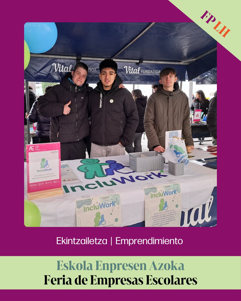 EGIBIDE's tweet photo. Varios grupos de FP de Egibide presentaron sus proyectos en la Feria de Empresas Escolares Álava Emprende 2026, compartiendo ideas y experiencias. Gracias a docentes y alumnado por hacer posible esta jornada de innovación.
#EgibideLHFP  #Egibideikastetikharago https://t.co/wnFstr4jux