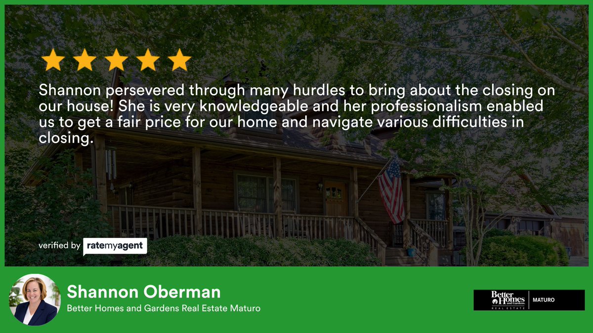 ShannonDOberman's tweet photo. My latest RateMyAgent review in Pennsville.
Broker / Salesperson 1644674
https://t.co/awYX4jaQfF

...
#ratemyagent #realestate #Better_Homes_and_Gardens_Real_Estate_Maturo https://t.co/83S62gF6G6