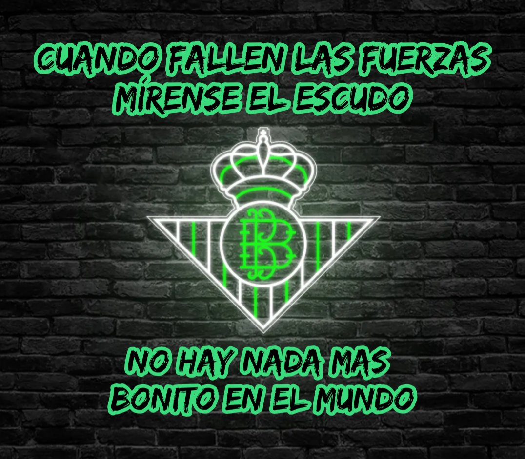 Si fallan las fuerzas 💪  miramos el escudo. 💚🤍💚

#RealBetis