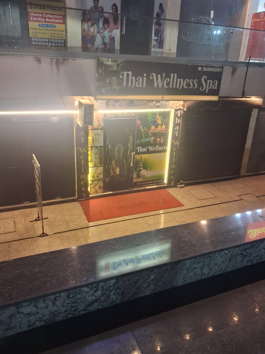 Pankajk78010533's tweet photo. #GreaterNoida
गौतम बुध नगर के थाना बिसरख राइस चौकी के सामने राइस सिटी मार्केट के बेसमेंट में Thai Wellness Spa के अंदर मसाज के नाम पर देहव्यापार का गोरखधंधा किया जा रहा है,
  मामले को संज्ञान में लेकर अतिशीघ्र कार्यवाही करें ।
@noidapolice @Uppolice @dmgbnagar @InfoDeptUP @112UttarPradesh @UPGovt @dgpup @SHObisrakh @DCPCentralNoida